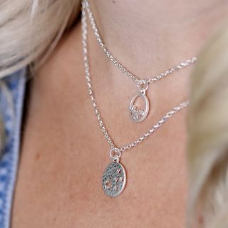 Silver Plated Double Layer Star Disc Crystal Necklace by Peace Of Mind